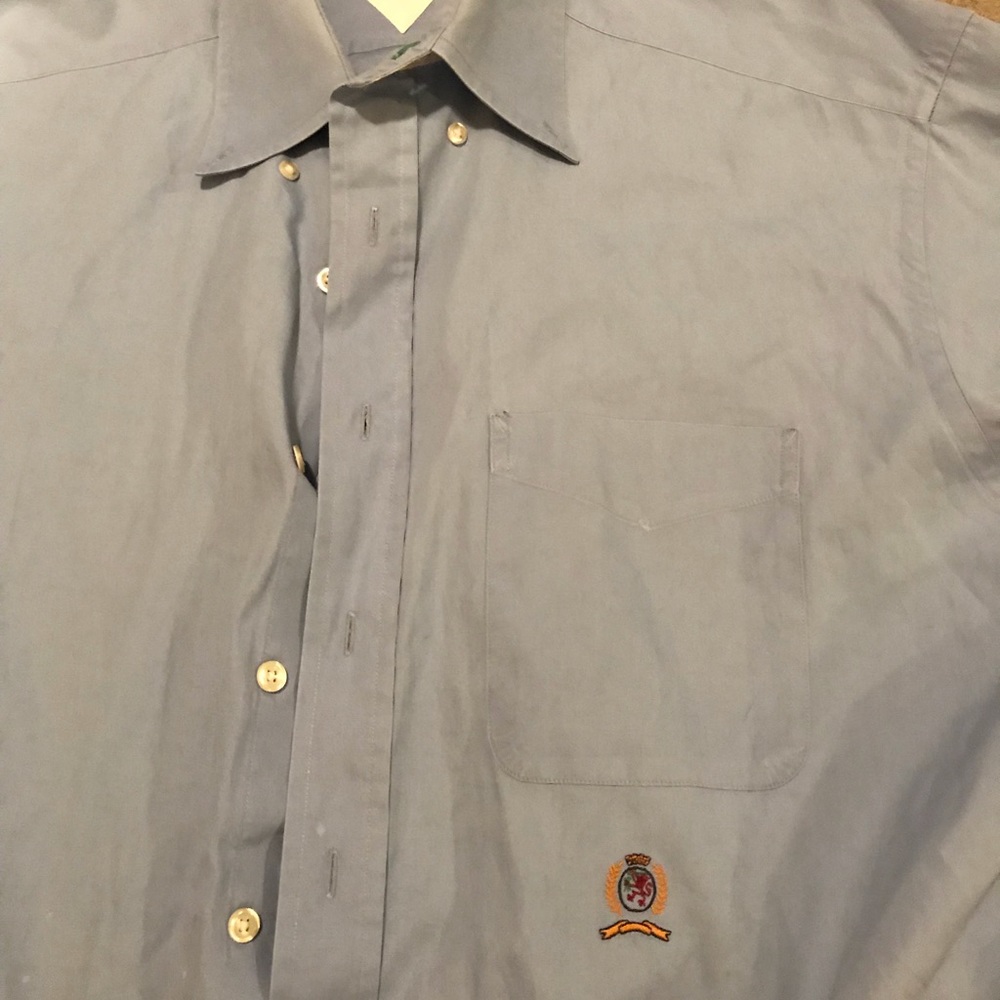Tommy Hilfiger mens blue dress shirt - Picture 3 of 3